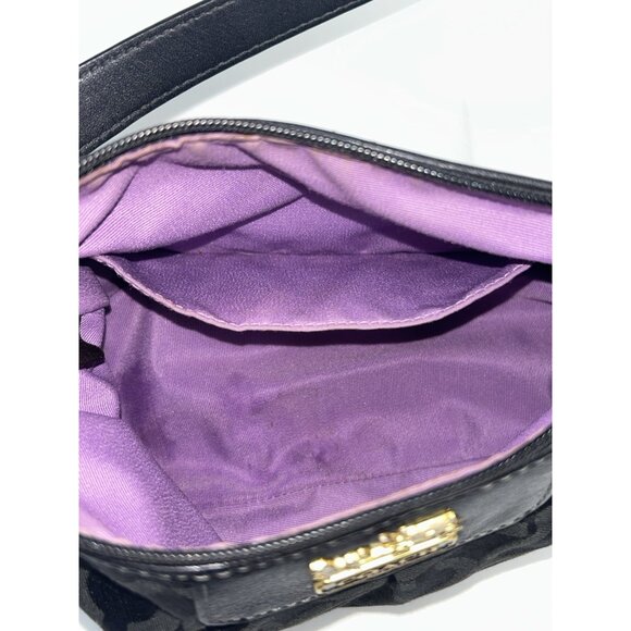 Coach Teri Hobo Bag Signature C Black Leather Shoulder Small Outlet *EUC - Picture 9 of 12